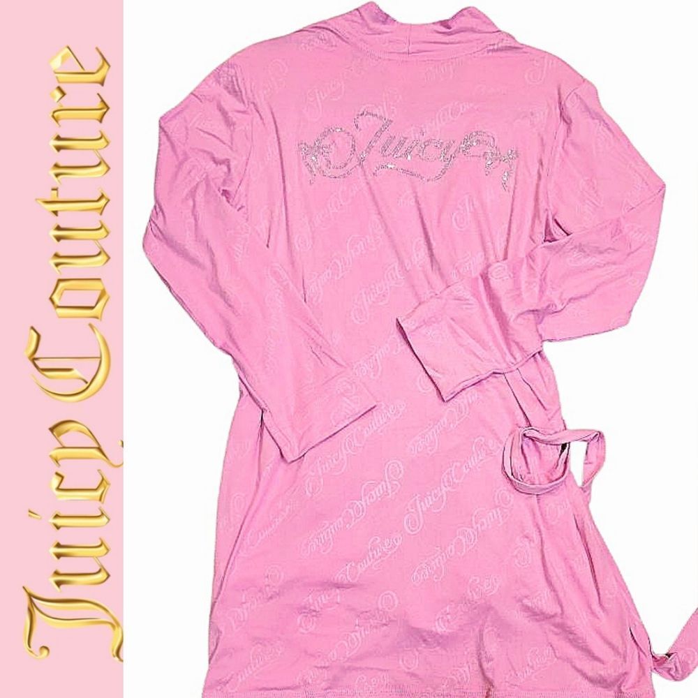 Juicy Couture Rhinestone Bow Logo Juicy Embossed Robe